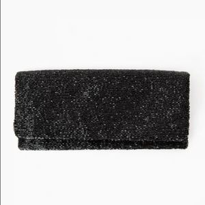 Tuckernuck Pomander Place Black Beaded Clutch